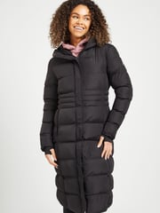 Elle Sport Cocoon Hood Quilted Black Jacket - Image 1 of 6