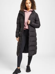 Elle Sport Cocoon Hood Quilted Black Jacket - Image 3 of 6