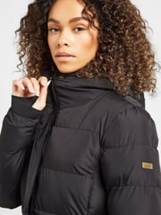 Elle Sport Cocoon Hood Quilted Black Jacket - Image 4 of 6