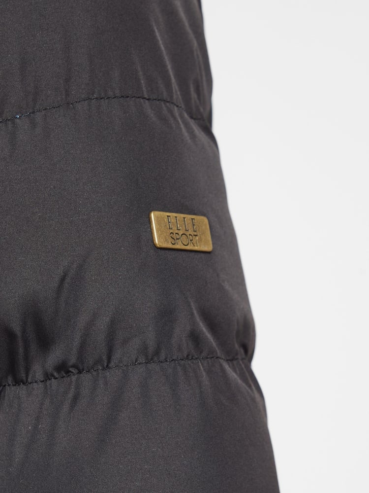 Elle Sport Cocoon Hood Quilted Black Jacket - Image 6 of 6