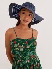 Navy Blue Wedding Occasion Hat - Image 1 of 6