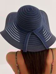 Navy Blue Wedding Occasion Hat - Image 3 of 6
