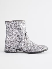 Silver Sparkle Occasion Heeled Boots - Image 2 of 5