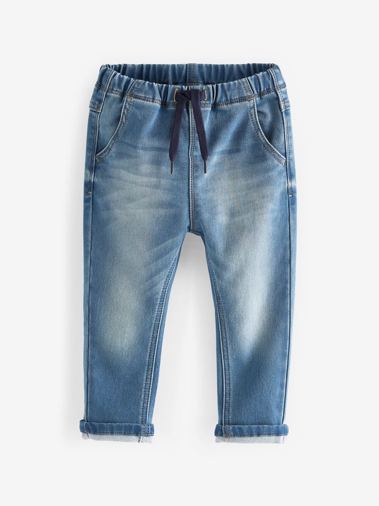 Blue/Black Denim Super Soft Pull-On Jeans With Stretch 2 Pack (3mths-7yrs) - Image 2 of 4