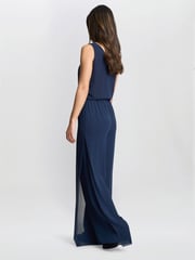Gina Bacconi Chiffon Layered Slit Trousers - Image 2 of 5