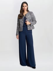 Gina Bacconi Chiffon Layered Slit Trousers - Image 4 of 5