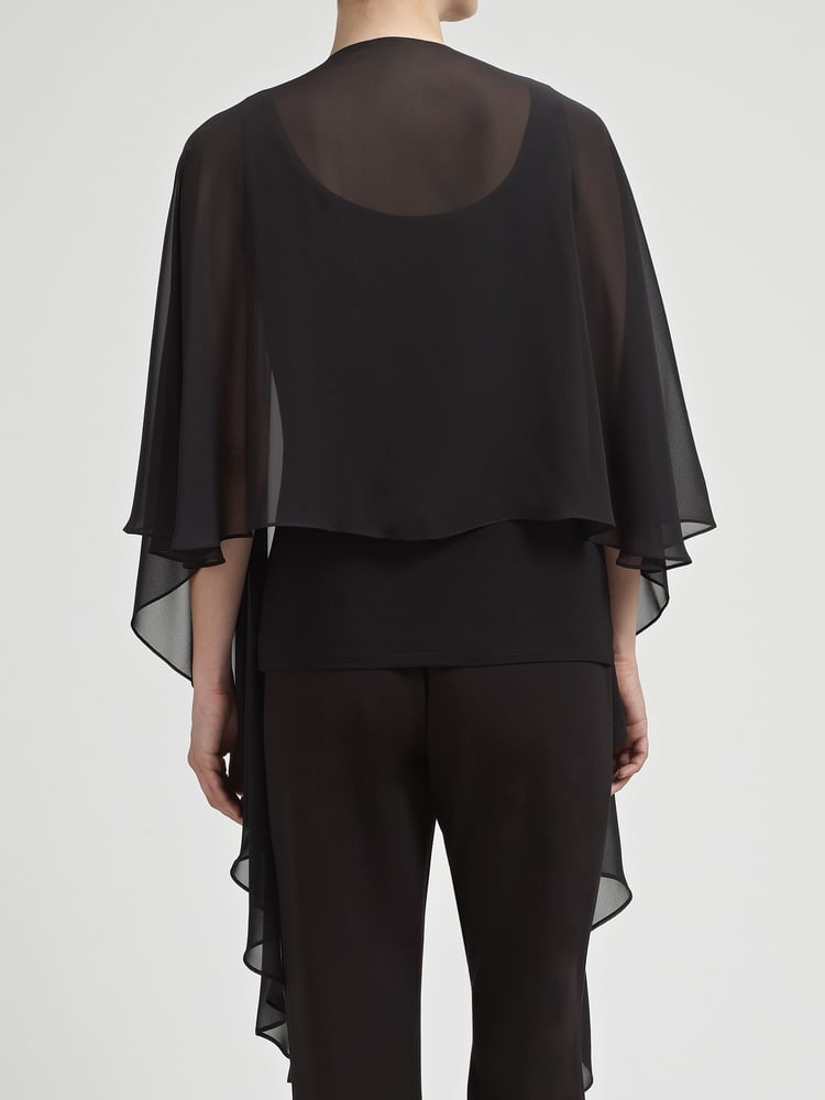 Gina Bacconi Chiffon Shawl CoverUp - Image 2 of 5