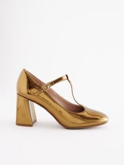 Gold Forever Comfort® T-Bar Block Heel Shoes - Image 4 of 7