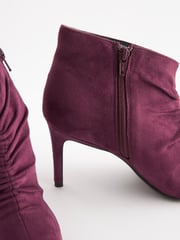 Berry Red Forever Comfort® Point Toe Ruched Ankle Boots - Image 5 of 5