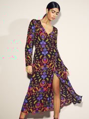Myleene Klass Pink Animal Print Wrap Dress - Image 1 of 5