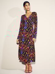 Myleene Klass Pink Animal Print Wrap Dress - Image 2 of 5