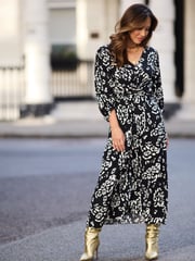 Myleene Klass Printed Midi Wrap Dress - Image 3 of 6