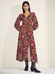 Myleene Klass Printed Midi Wrap Dress - Image 1 of 5