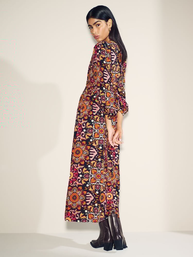 Myleene Klass Printed Midi Wrap Dress - Image 2 of 5