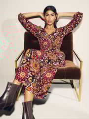 Myleene Klass Printed Midi Wrap Dress - Image 4 of 5