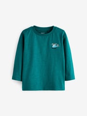 Multicolour Small 100% Cotton Transport Long Sleeve T-Shirts 5 Pack (3mths-7yrs) - Image 3 of 8