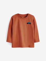 Multicolour Small 100% Cotton Transport Long Sleeve T-Shirts 5 Pack (3mths-7yrs) - Image 4 of 8
