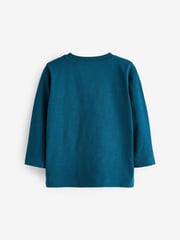 Multicolour Small 100% Cotton Transport Long Sleeve T-Shirts 5 Pack (3mths-7yrs) - Image 7 of 8