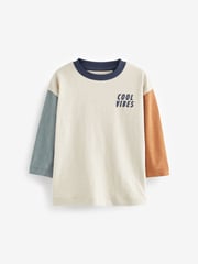 Multi 100% Cotton Slogan Long Sleeve T-Shirts 5 Pack (3mths-7yrs) - Image 2 of 7