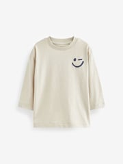 Multi 100% Cotton Slogan Long Sleeve T-Shirts 5 Pack (3mths-7yrs) - Image 4 of 7