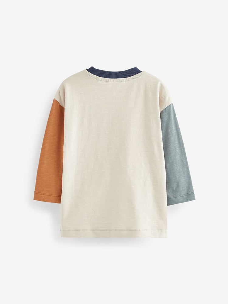 Multi 100% Cotton Slogan Long Sleeve T-Shirts 5 Pack (3mths-7yrs) - Image 7 of 7