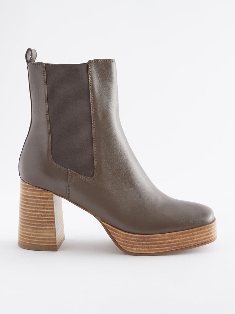 Chocolate Brown Forever Comfort® Platform Ankle Boots - Image 2 of 5
