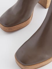 Chocolate Brown Forever Comfort® Platform Ankle Boots - Image 5 of 5