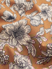 Brown Floral Regular Fit Printed Trimmed Shirt - Image 4 of 7