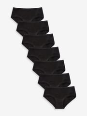 Black Elastic Hipster Briefs 7 Pack (2-16yrs) - Image 1 of 3
