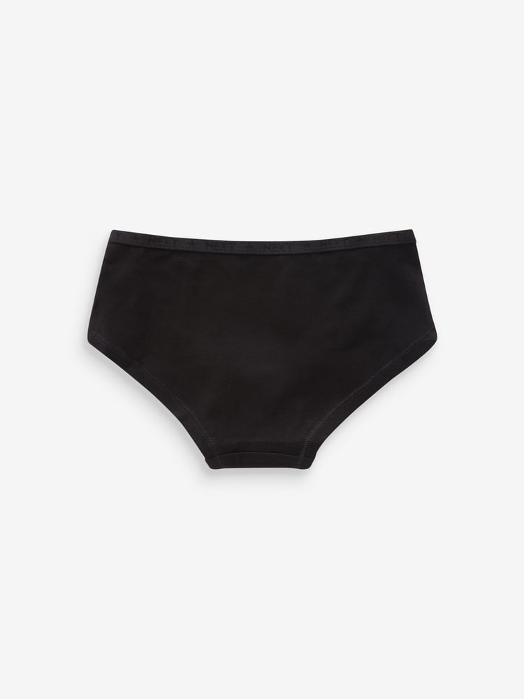 Black Elastic Hipster Briefs 7 Pack (2-16yrs) - Image 3 of 3