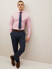 Pink/Navy Blue Shirt And Tie Pack - Image 2 of 7
