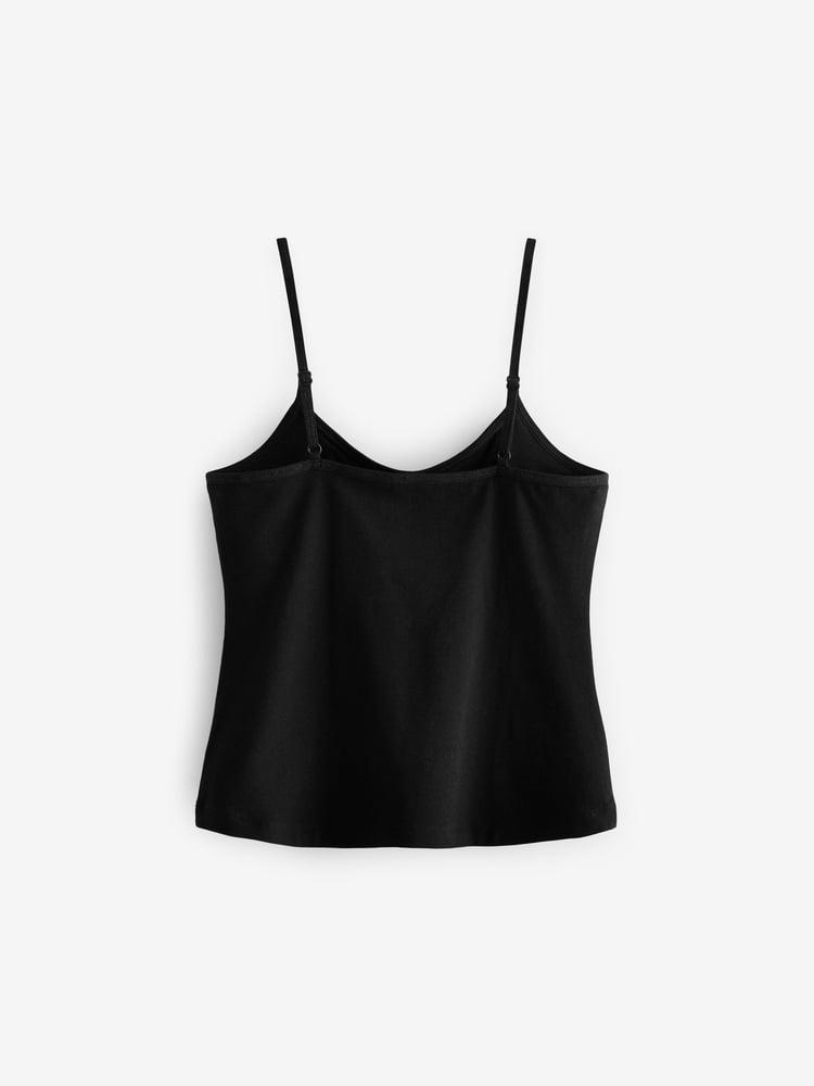 Black Cami Vest With Inner Crop Top (9-16yrs) - Image 2 of 4