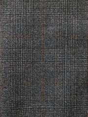 Charcoal Grey Regular Fit Signature TG Di Fabio Italian Fabric Check Waistcoat - Image 8 of 11