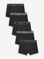 Black/Grey Waistband Trunks 5 Pack (2-16yrs) - Image 1 of 2