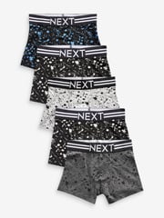 Black/White Splat Trunks 5 Pack (2-16yrs) - Image 1 of 7