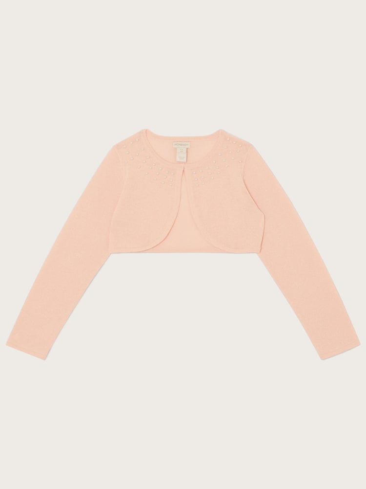 Monsoon light Pink Pearl Trim Cardigan - Image 2 of 2