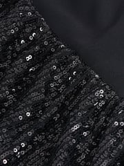 Black Long Sleeve Sequin Sparkle Top - Image 6 of 6