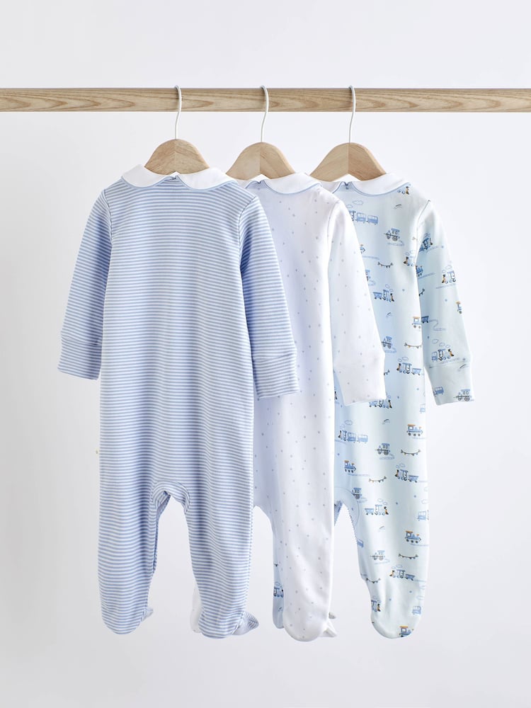 White Baby Sleepsuits 3 Pack (0-2yrs) - Image 2 of 15