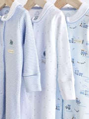 White Baby Sleepsuits 3 Pack (0-2yrs) - Image 4 of 15