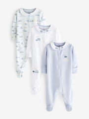 White Baby Sleepsuits 3 Pack (0-2yrs) - Image 8 of 15