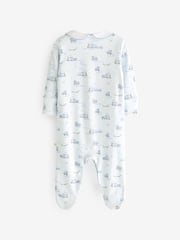 White Baby Sleepsuits 3 Pack (0-2yrs) - Image 9 of 15