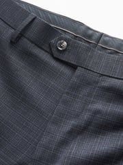 Navy Blue Check Suit Trousers - Image 7 of 10