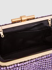 Reiss Mid Purple Adaline Embellished Clutch Bag - Image 5 of 6