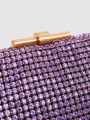 Reiss Mid Purple Adaline Embellished Clutch Bag - Image 6 of 6