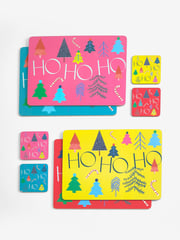 Bunte weihnachtliche Platzsets und Untersetzer im 4er-Set - Bild 3 von 3