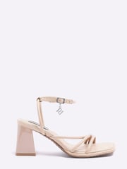 River Island Beige Strappy Block Heeled Sandals - Image 1 of 4