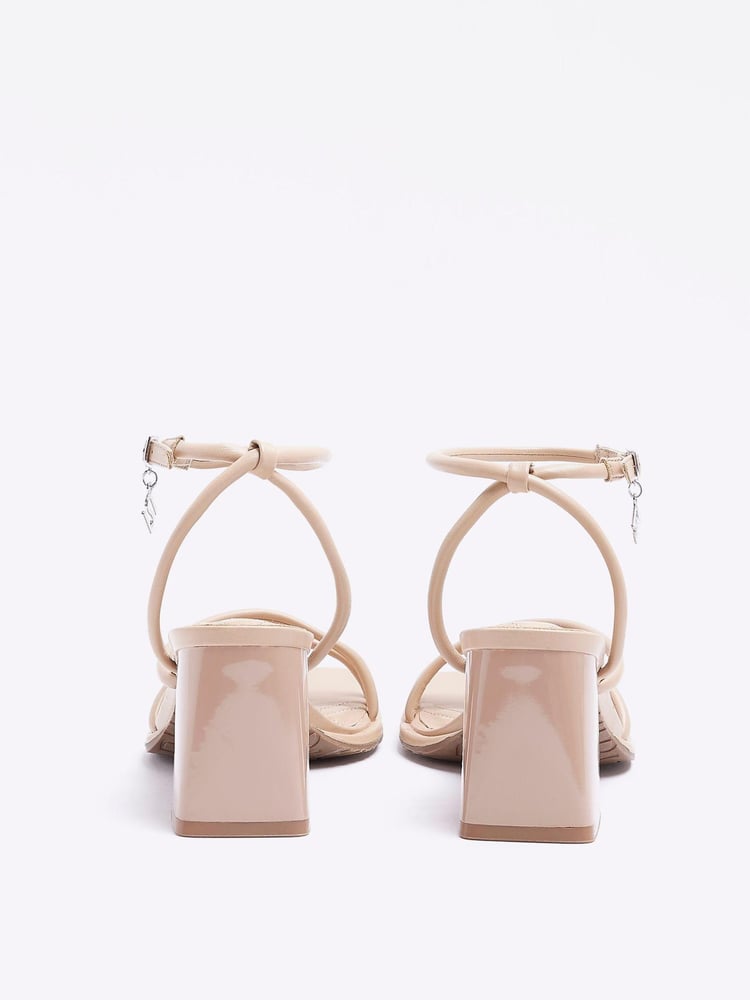 River Island Beige Strappy Block Heeled Sandals - Image 2 of 4