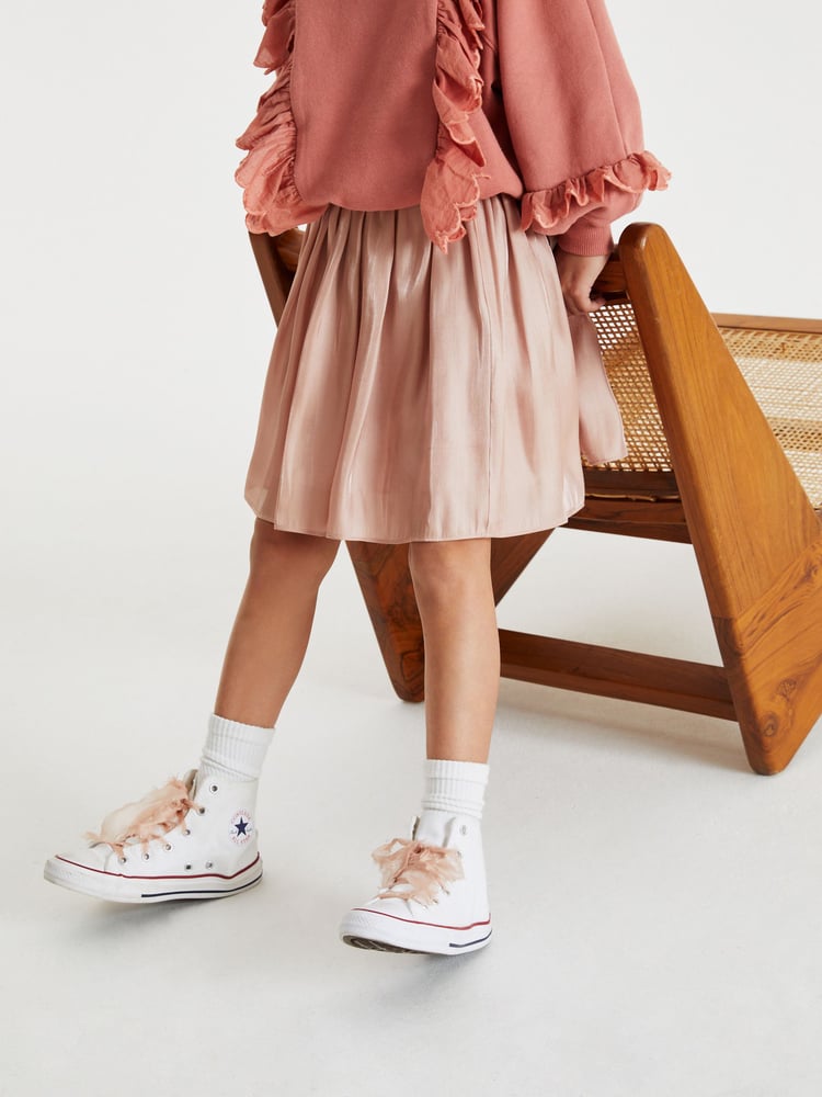 Pink Metallic Skirt (3-16yrs) - Image 1 of 6 Pink Metallic Skirt (3-16yrs) - Image 1 of 6