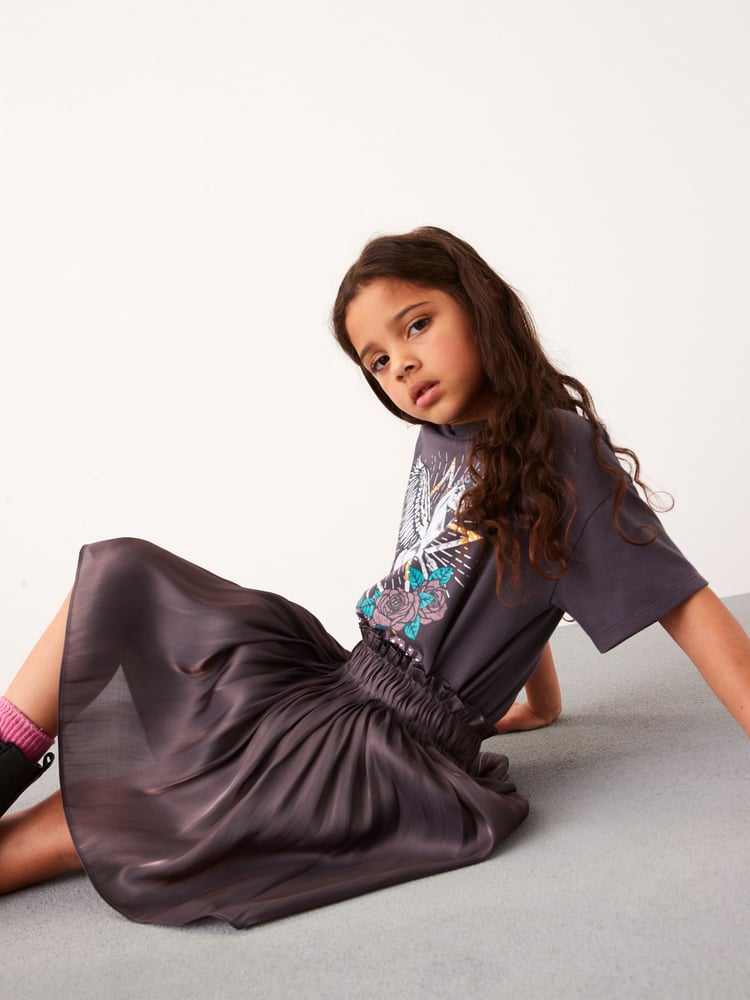 Charcoal Grey Metallic Skirt (3-16yrs) - Image 1 of 6