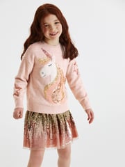 Gold Ombre Sequin Skirt (3-16yrs) - Image 2 of 7